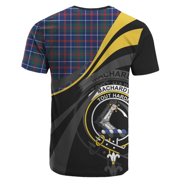 MacHardy Modern Tartan Crest T-shirt - Royal Coat Of Arms Style Online Sale - Image 2