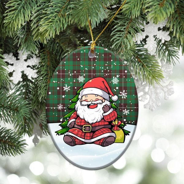 McKinnon Hunting Ancient Tartan Christmas Ceramic Ornament - Scottish Santa Style For Discount - Image 3