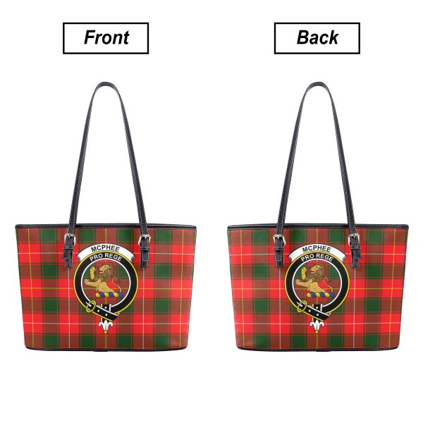 McPhee Tartan Crest Leather Tote Bag Online - Image 3