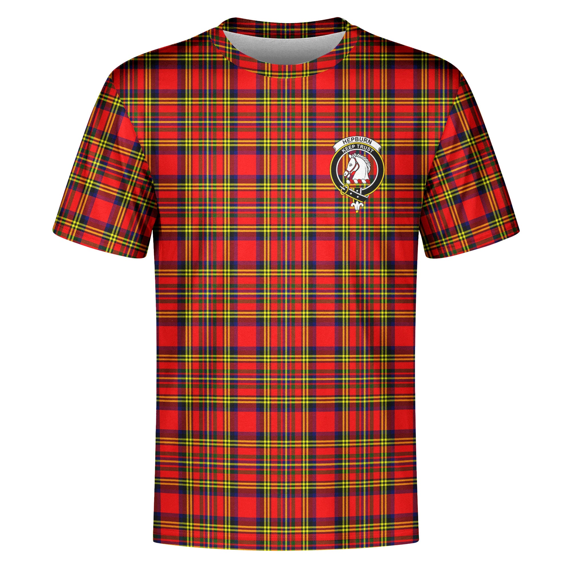 Hepburn Tartan Crest T-shirt Online now