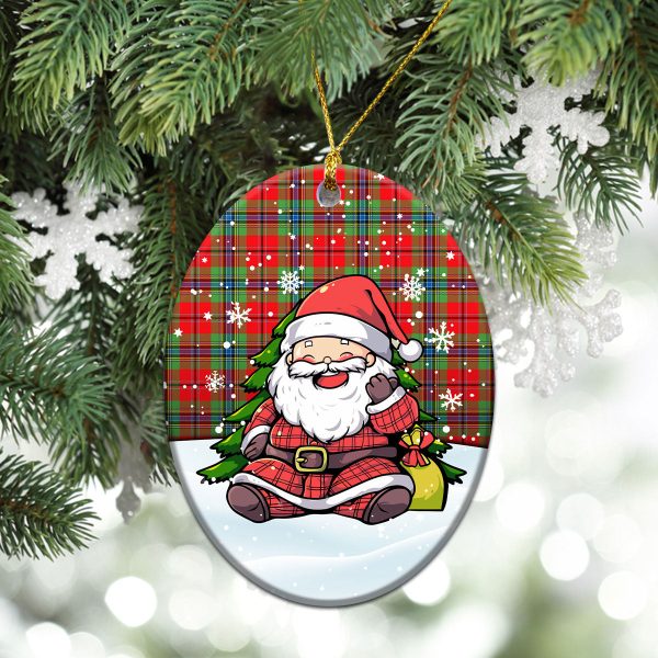 MacLean of Duart Modern Tartan Christmas Ceramic Ornament - Scottish Santa Style For Cheap - Image 3