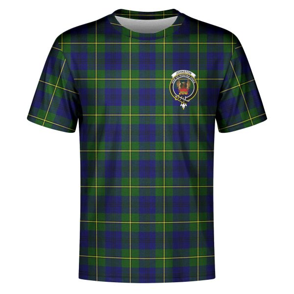 Johnston of Caskieben Tartan Crest T-shirt For Sale