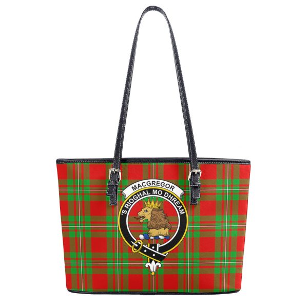 MacGregor Modern Tartan Crest Leather Tote Bag Supply - Image 2