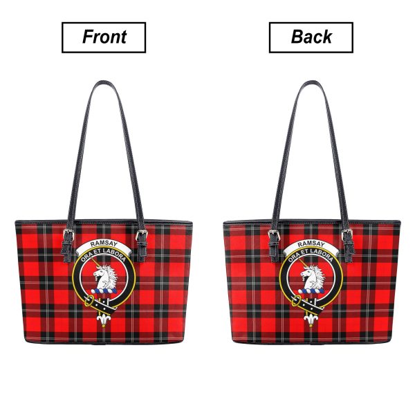 Ramsay Modern Tartan Crest Leather Tote Bag For Cheap - Image 3