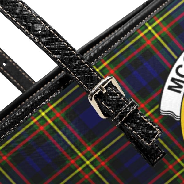 McClellan Modern Tartan Crest Leather Tote Bag Online Sale - Image 5