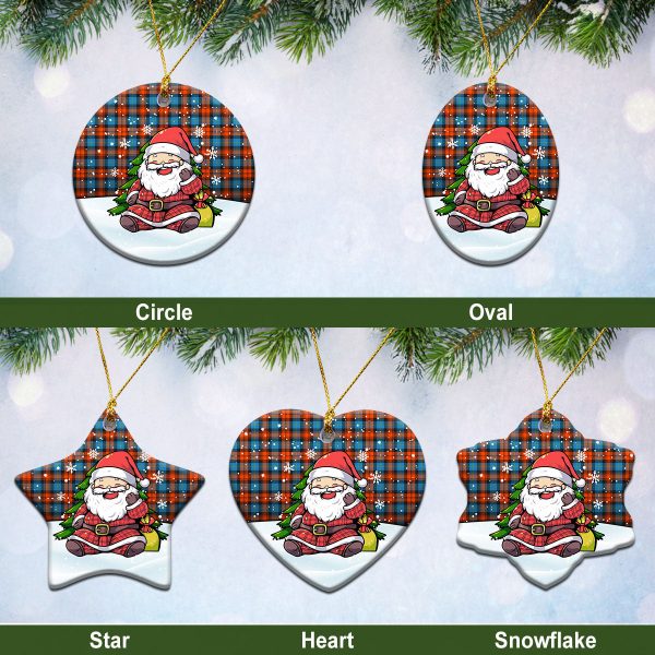 McLachlan Ancient Tartan Christmas Ceramic Ornament - Scottish Santa Style Sale