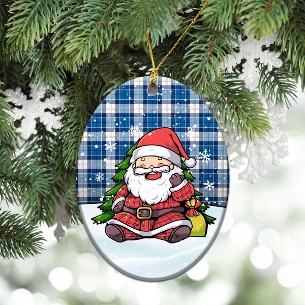 Roberton Tartan Christmas Ceramic Ornament - Scottish Santa Style Online now - Image 3