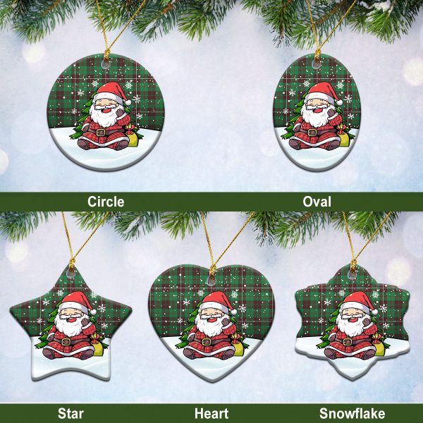 McKinnon Hunting Ancient Tartan Christmas Ceramic Ornament - Scottish Santa Style For Discount