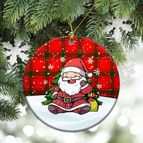 Darroch (Gourock) Tartan Christmas Ceramic Ornament - Scottish Santa Style For Sale - Image 2