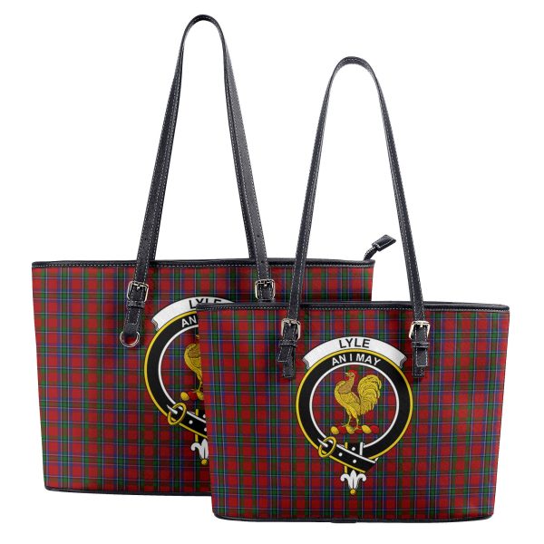 Lyle Tartan Crest Leather Tote Bag Fashion - Image 4