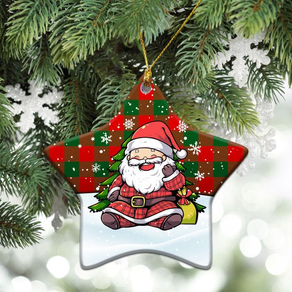 Moncreiffe (or Moncreiff) Tartan Christmas Ceramic Ornament - Scottish Santa Style Online now - Image 4