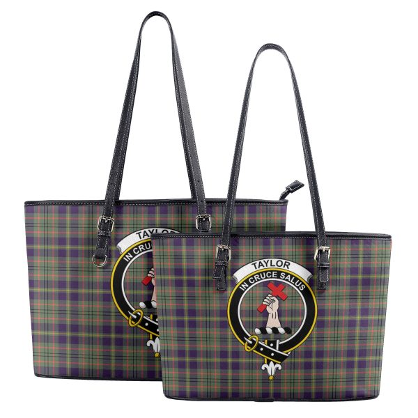 Taylor Weathered Tartan Crest Leather Tote Bag Online Hot Sale - Image 4