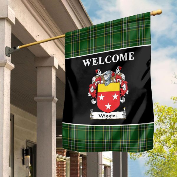 Wiggins Tartan Crest Black Garden Flag Online Sale