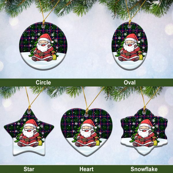 Morrison Modern Tartan Christmas Ceramic Ornament - Scottish Santa Style Hot on Sale