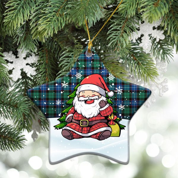 Hunter Ancient Tartan Christmas Ceramic Ornament - Scottish Santa Style Online Hot Sale - Image 4