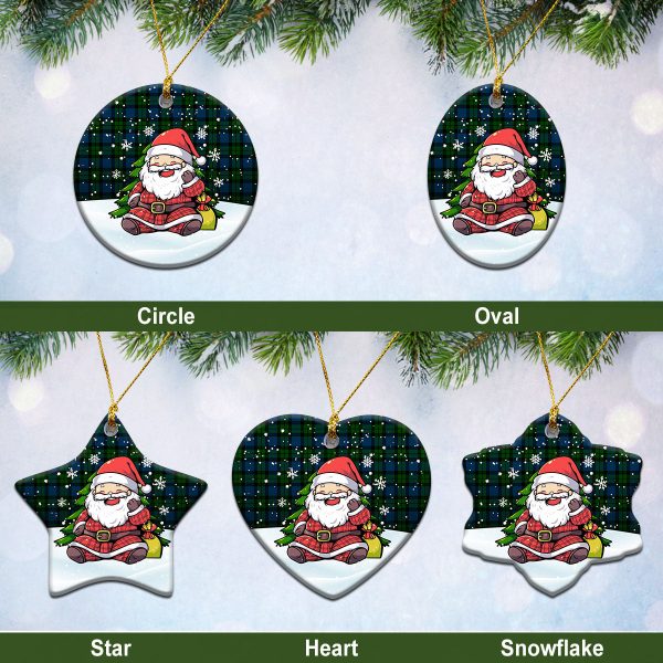 MacKie Tartan Christmas Ceramic Ornament - Scottish Santa Style Discount