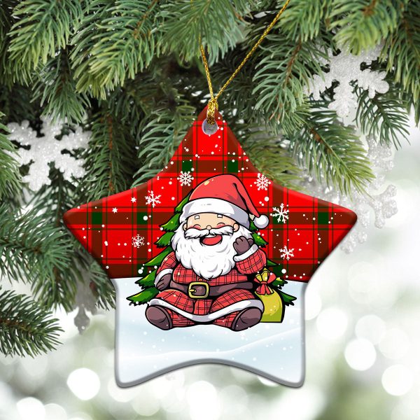 Darroch (Gourock) Tartan Christmas Ceramic Ornament - Scottish Santa Style For Sale - Image 4