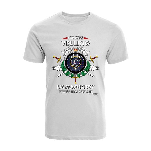 MacHardy Modern Tartan Crest T-shirt - I m not yelling style on Sale - Image 3