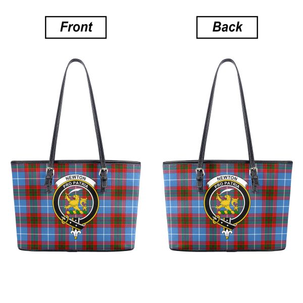 Newton Tartan Crest Leather Tote Bag Discount - Image 3