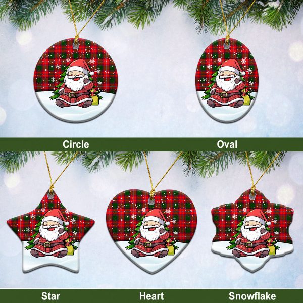 Rattray Modern Tartan Christmas Ceramic Ornament - Scottish Santa Style Online now