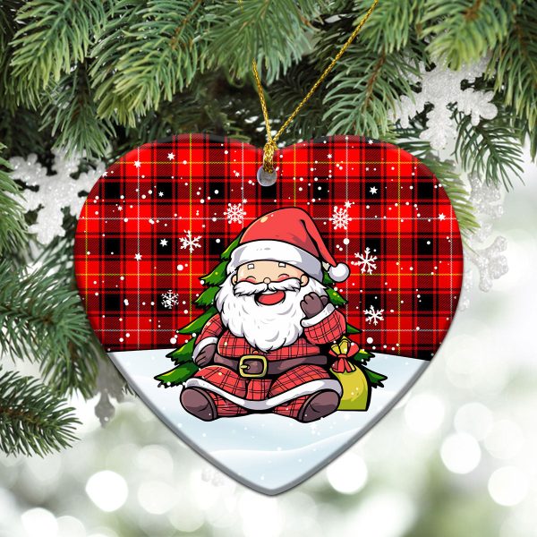 MacIver Modern Tartan Christmas Ceramic Ornament - Scottish Santa Style For Discount - Image 5