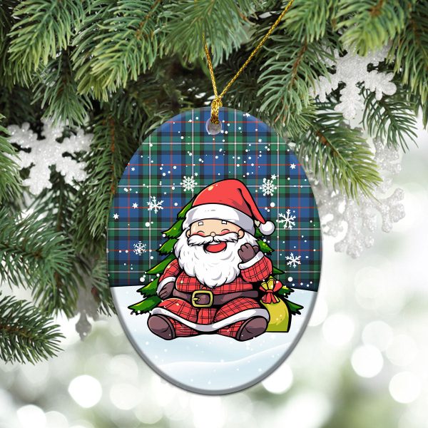 MacPhail Hunting Ancient Tartan Christmas Ceramic Ornament - Scottish Santa Style For Cheap - Image 3